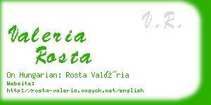 valeria rosta business card